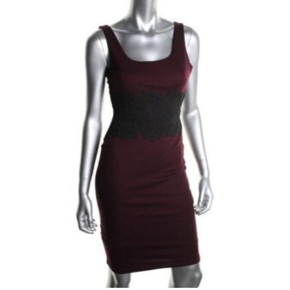 Bailey 44 Dracula's‎ Lover Black Lace Overlay Sleeveless Cocktail Dress Size Med - Picture 1 of 12